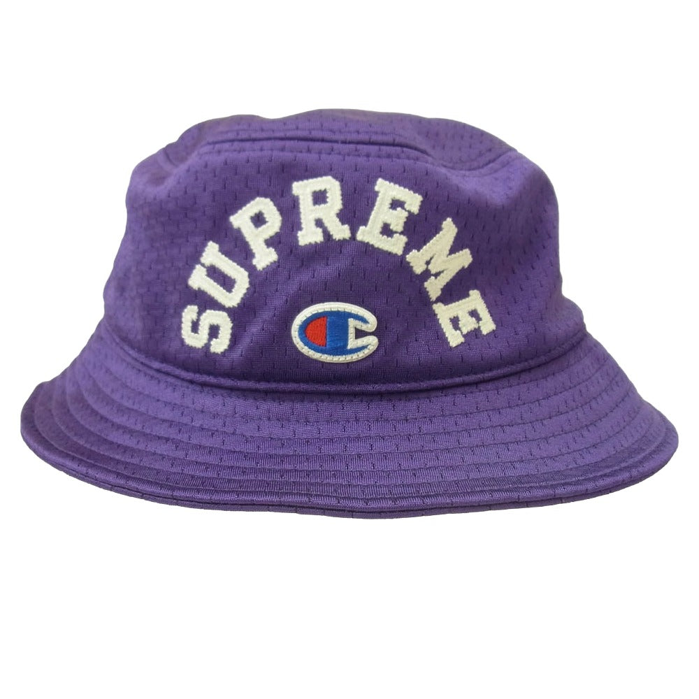 Supreme シュプリーム 24SS Champion チャンピオン Mesh Crusher メッシュクラッシャー ハット バケットハット パープル系【極上美品】【中古】