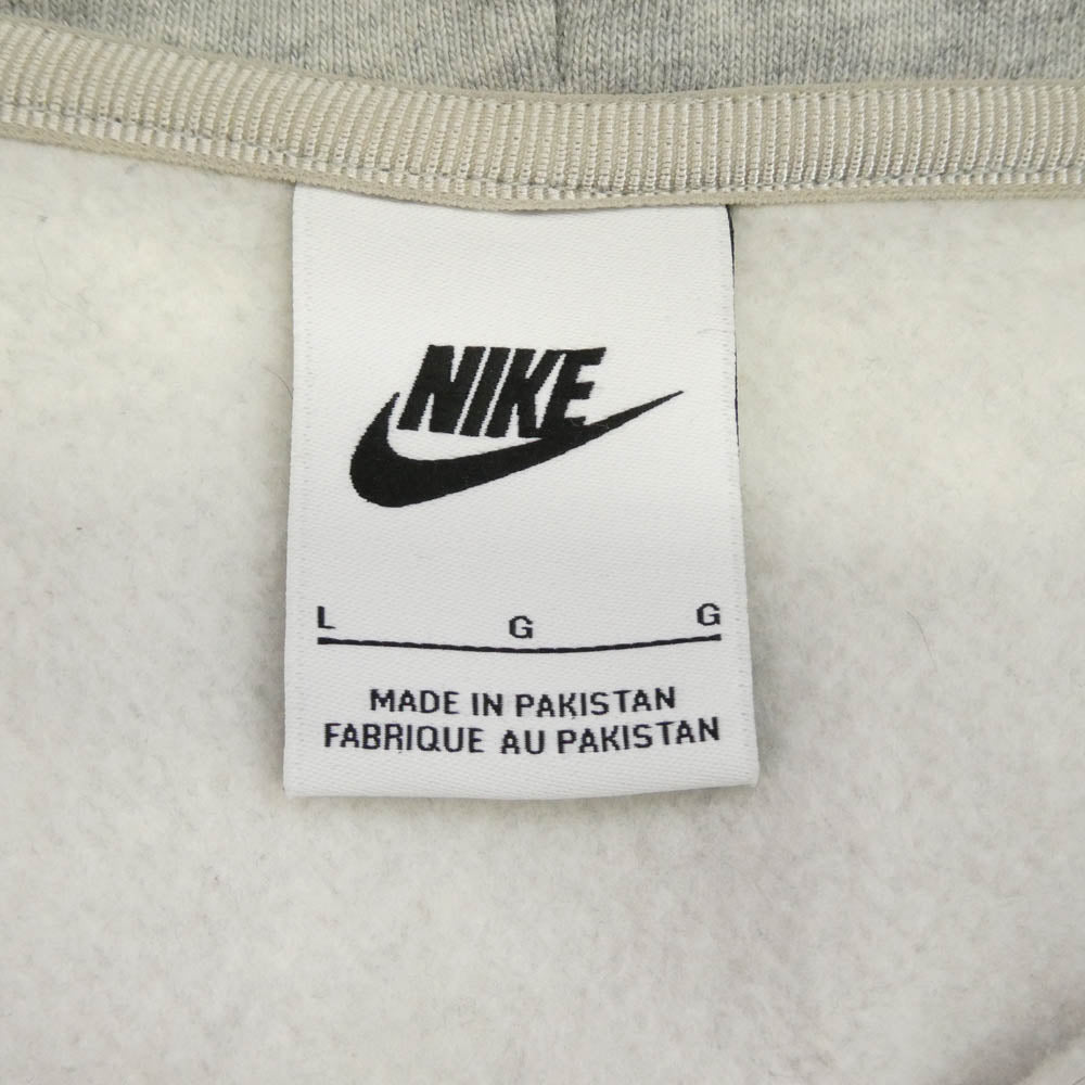 NIKE ナイキ FJ9181-050 × Stussy Fleece Zip Hoodie Grey Heather ステューシー フリース ジップ フーディー スゥエットパーカー グレーヘザー グレー系 L【中古】