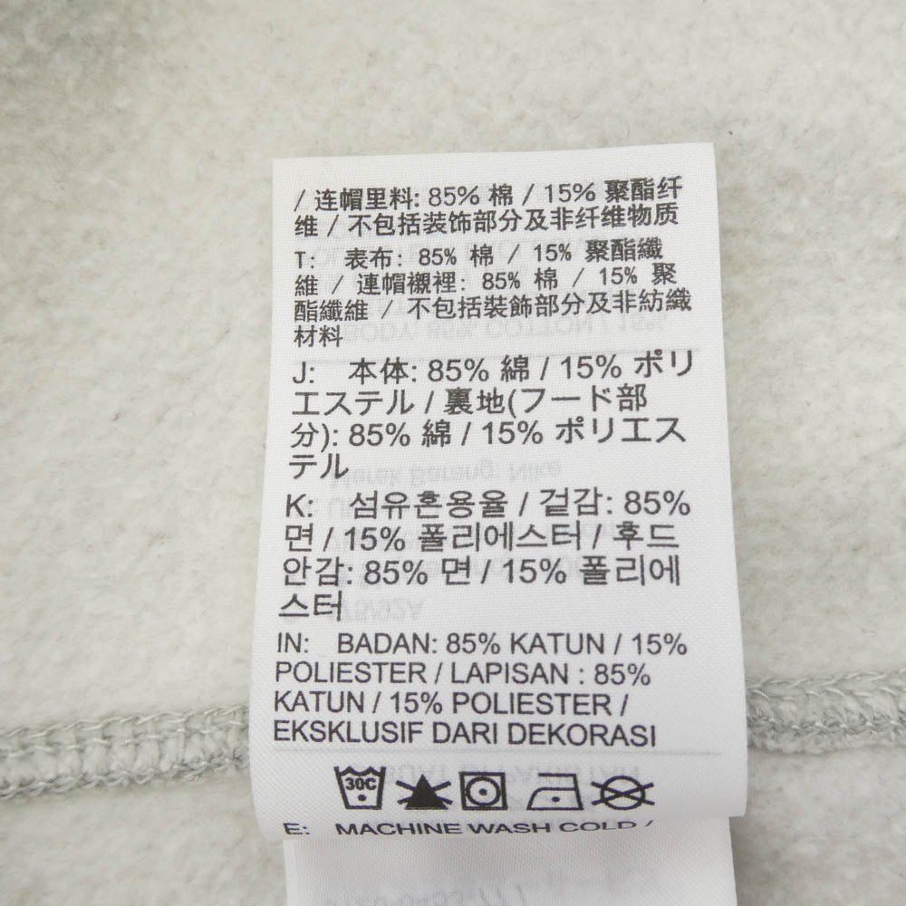 NIKE ナイキ FJ9181-050 × Stussy Fleece Zip Hoodie Grey Heather ステューシー フリース ジップ フーディー スゥエットパーカー グレーヘザー グレー系 L【中古】