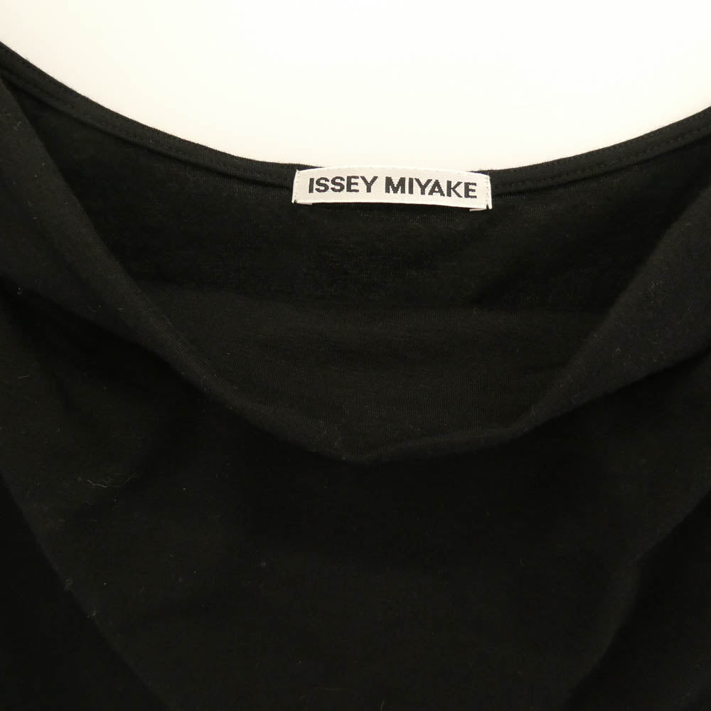 ISSEY MIYAKE イッセイミヤケ IM93JK563 リヨセル チュニック ギャザー カットソー ブラック系 2【中古】