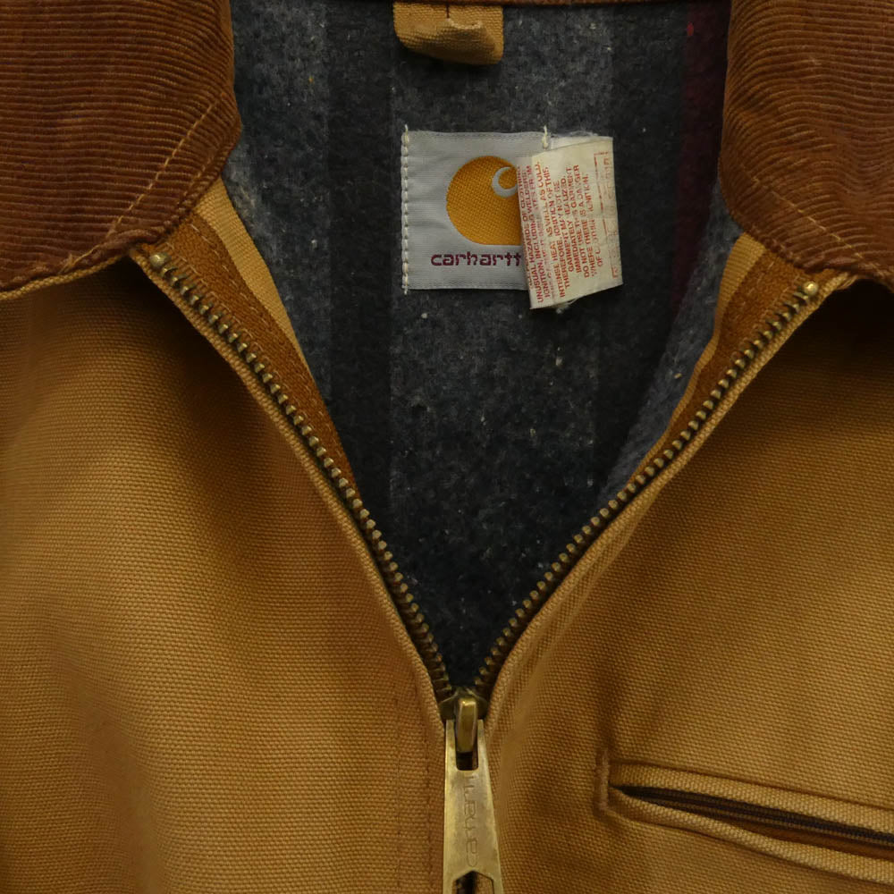 Carhartt カーハート VINTAGE ヴィンテージ USA製 Detroit jacket デトロイト ジャケット ブラウン系 44【中古】