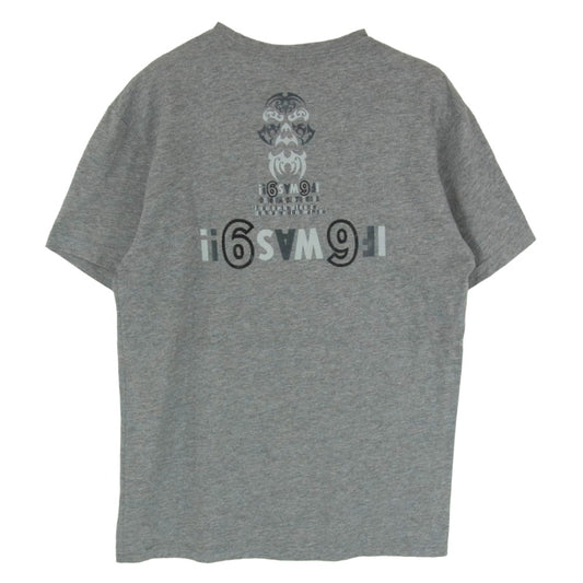 TENDERLOIN テンダーロイン 22SS ボルネオスカル プリント 半袖 Tシャツ グレー系 M【中古】