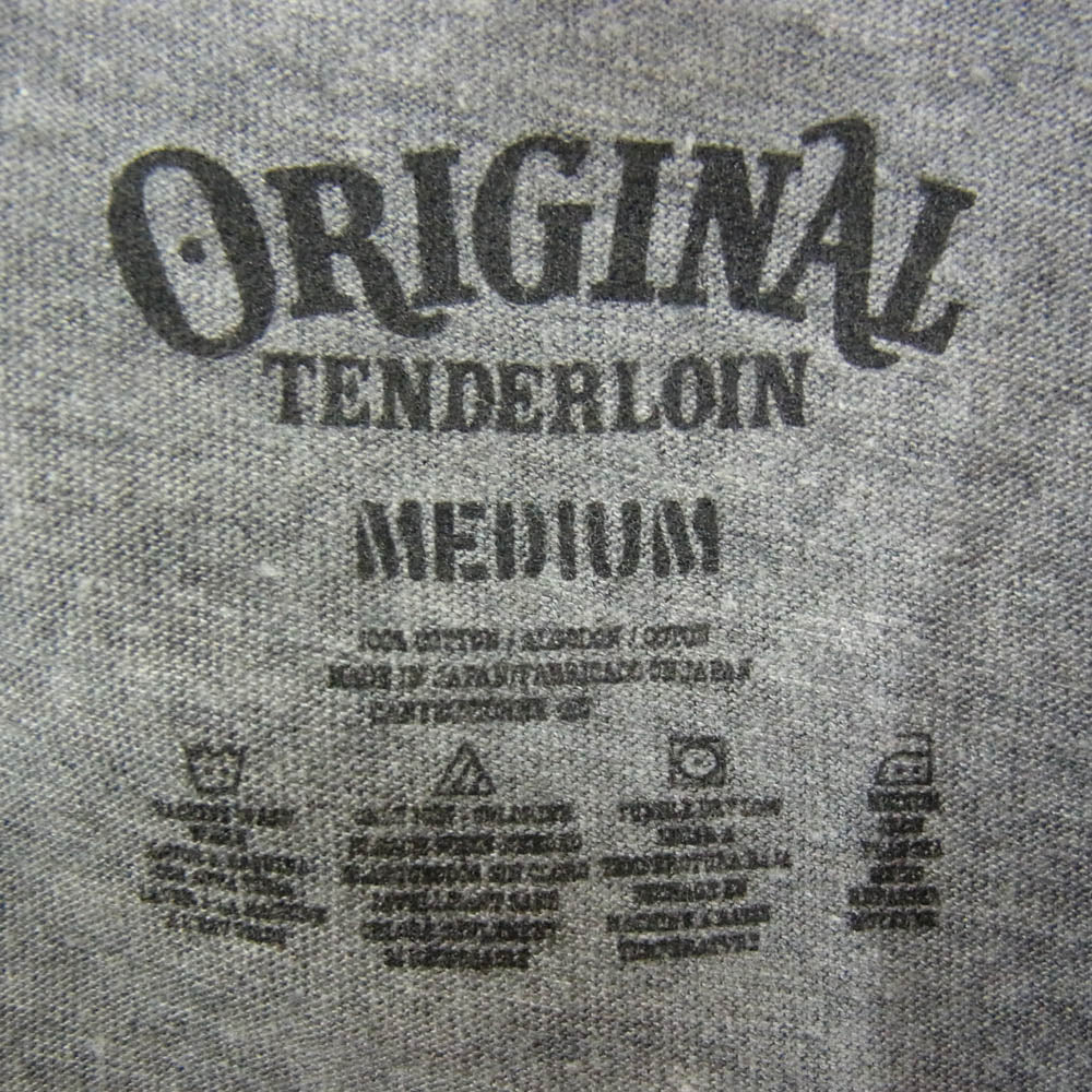 TENDERLOIN テンダーロイン 22SS ボルネオスカル プリント 半袖 Tシャツ グレー系 M【中古】