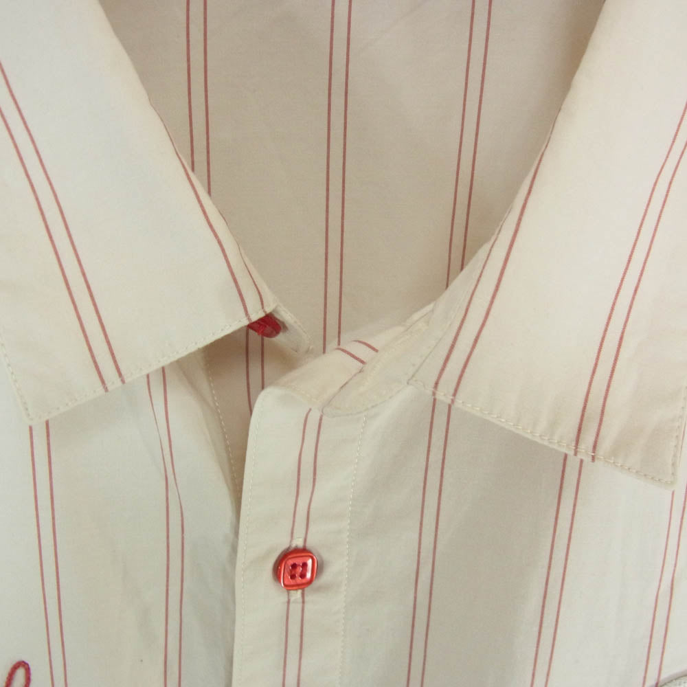 TENDERLOIN テンダーロイン 19SS STRIPE WORK SHT NATIONAL ストライプ ワークシャツ 長袖シャツ ベージュ系 S【中古】