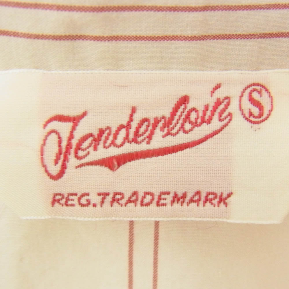 TENDERLOIN テンダーロイン 19SS STRIPE WORK SHT NATIONAL ストライプ ワークシャツ 長袖シャツ ベージュ系 S【中古】