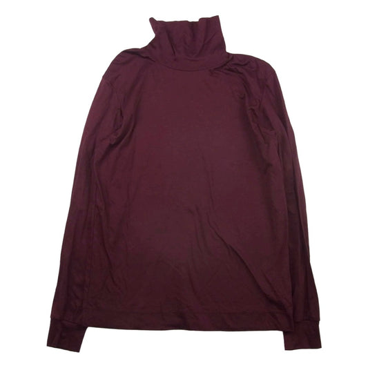 スローン コットン タートルネック 長袖 カットソー トップス ボルドー ワインレッド系 3【中古】