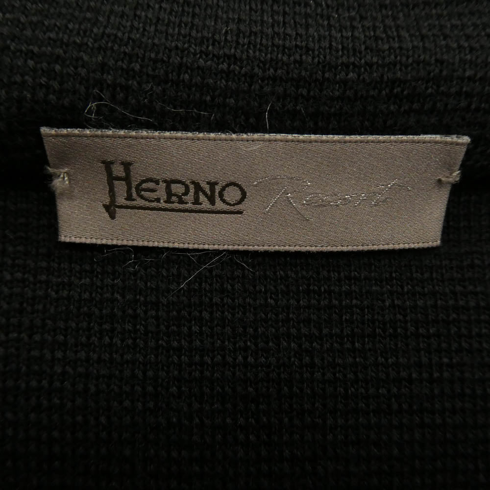 Herno ヘルノ 51055-45742-2 ハイブリッド リゾート ニット切替 フーデッド パーカー ダウンジャケット ブラック系 50【中古】