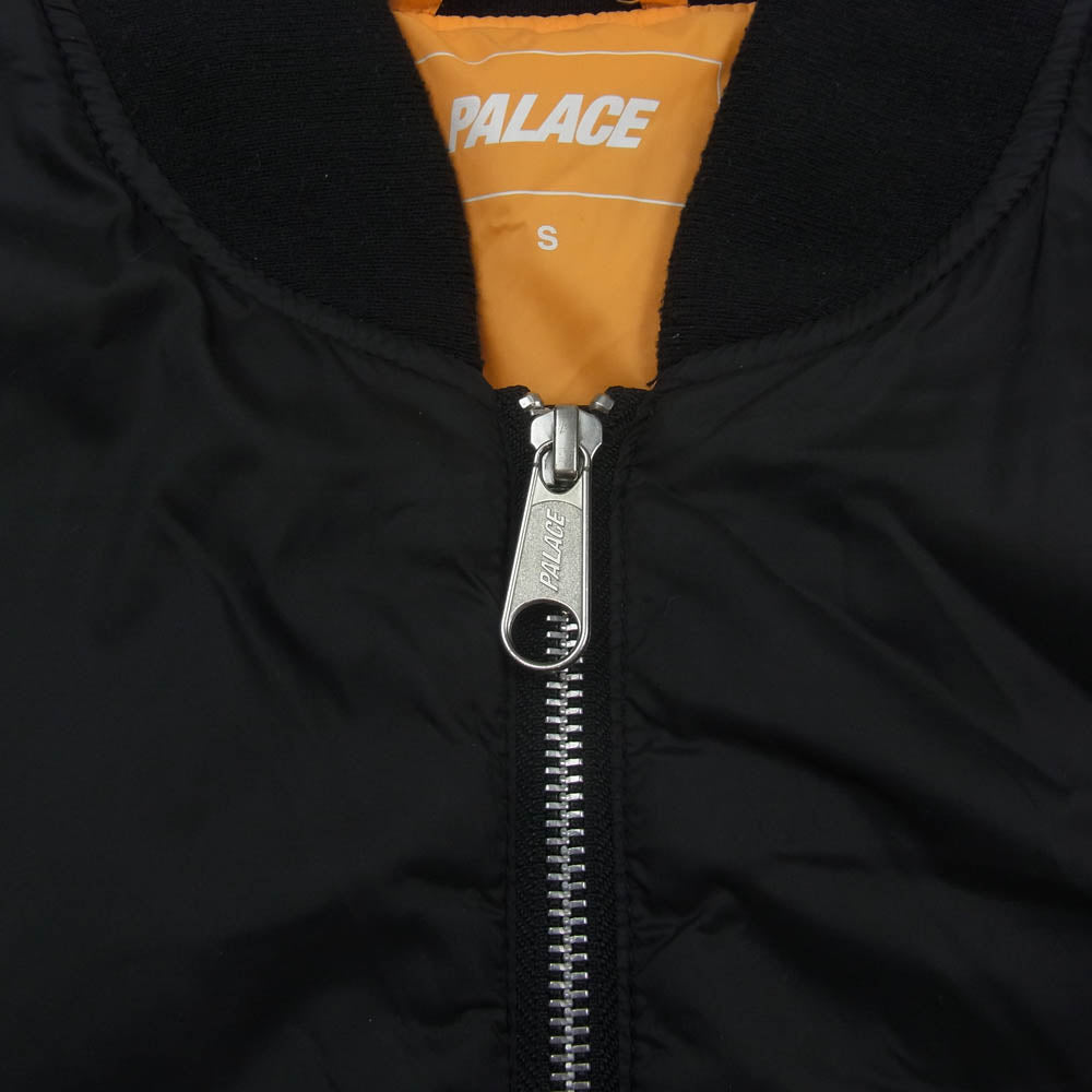 PALACE パレス Thinsulate Bomber Jacket MA-1 ボンバー 中綿 ジャケット ブラック系 オレンジ系 S【中古】