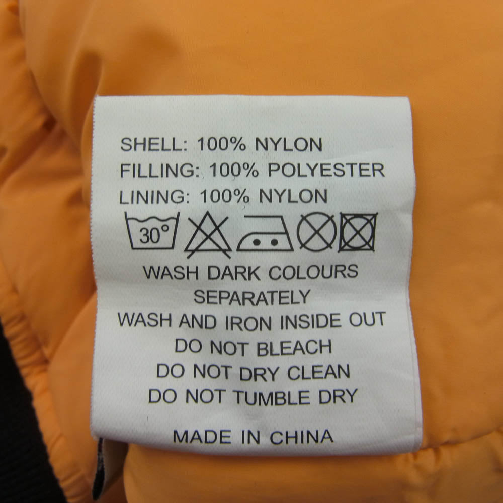 PALACE パレス Thinsulate Bomber Jacket MA-1 ボンバー 中綿 ジャケット ブラック系 オレンジ系 S【中古】