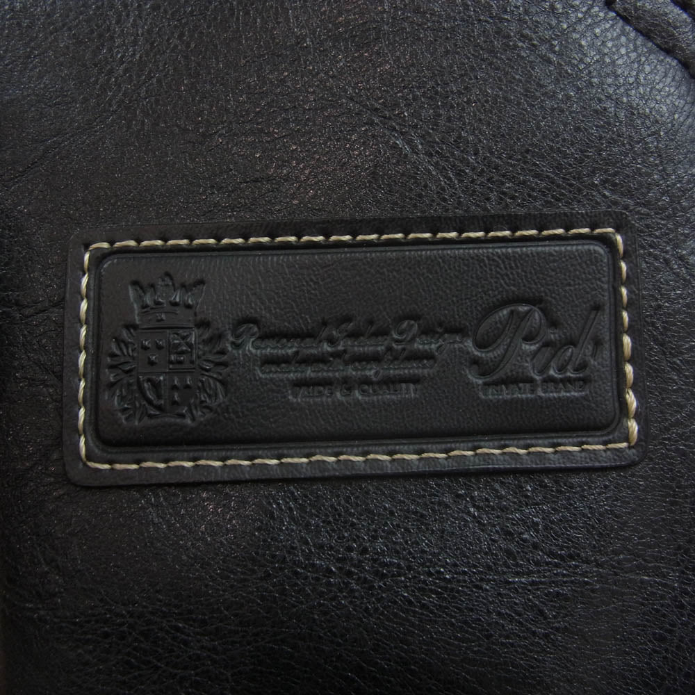 ピーアイディー 2WAY ビジネスバッグ レザー バッグ ブラック系【中古】
