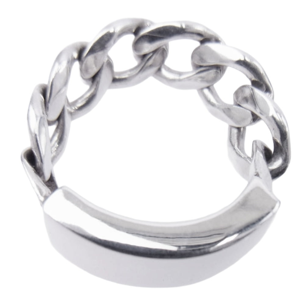 TENDERLOIN テンダーロイン T-ID RING SILVER ID チェーン リング シルバー系 23号【美品】【中古】