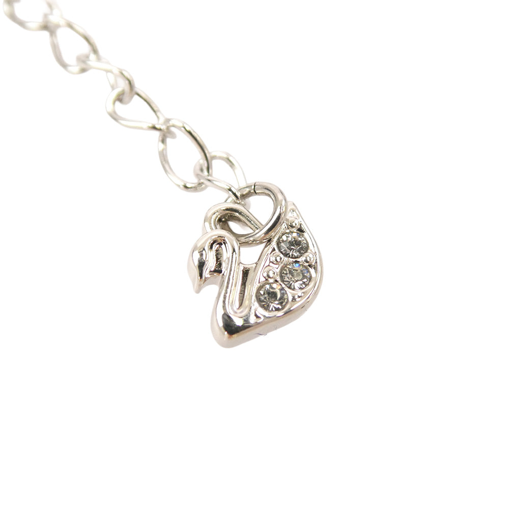 スワロフスキー 5512094 ICONIC SWAN ブルー スワン ネックレス シルバー系 ライトブルー系【中古】