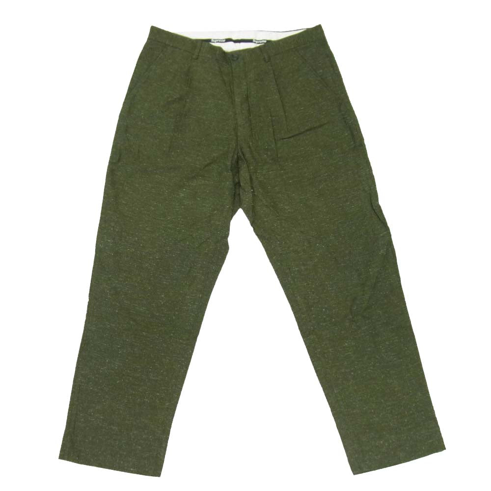Supreme シュプリーム 21AW Pleated Trouser プリ―テッド トラウザー パンツ ダークグリーン グリーン系 32【美品】【中古】