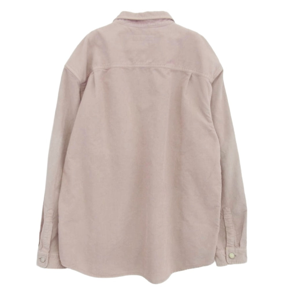 Supreme シュプリーム 25SS Washed Corduroy Shirt ウォッシュド コーデュロイ シャツ ピンク系 L【美品】【中古】