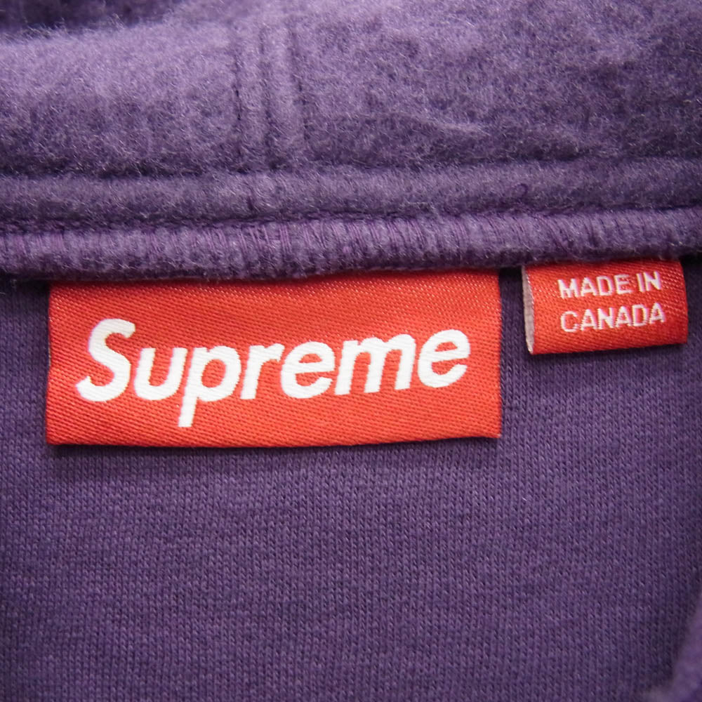 Supreme シュプリーム 24AW Pilled Zip Up Hooded Sweatshirt ピルド ジップアップ スウェットシャツ パーカー パープル系 L【美品】【中古】