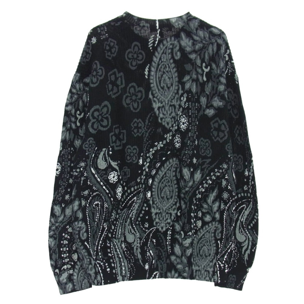 Supreme シュプリーム 24SS Printed Paisley Sweater プリンテッド ペイズリー セーター ブラック系 L【極上美品】【中古】