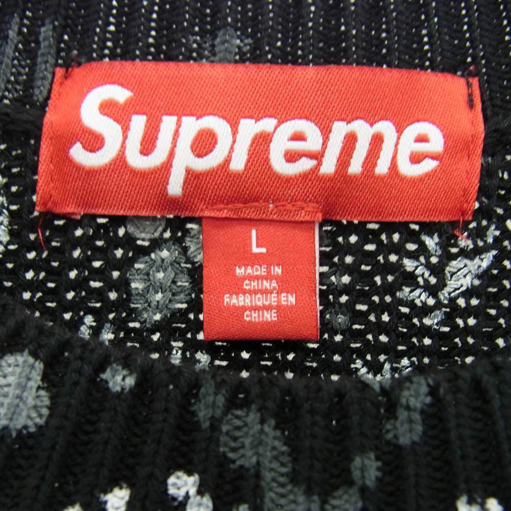 Supreme シュプリーム 24SS Printed Paisley Sweater プリンテッド ペイズリー セーター ブラック系 L【極上美品】【中古】