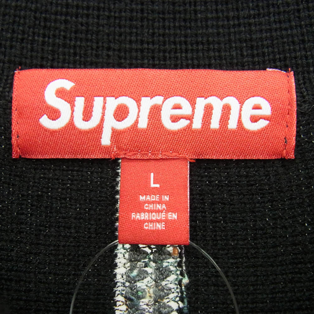 Supreme シュプリーム 24AW Speckle Stripe Zip Up Cardigan スパークル ストライプ ジップアップ カーディガン ブラック系 グレー系 L【極上美品】【中古】