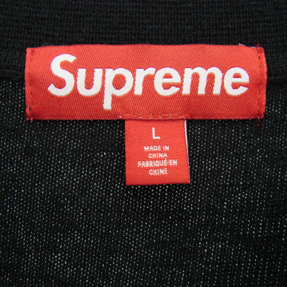 Supreme シュプリーム 25SS Herringbone Cardigan ヘリンボーン カーディガン ブラック系 L【極上美品】【中古】