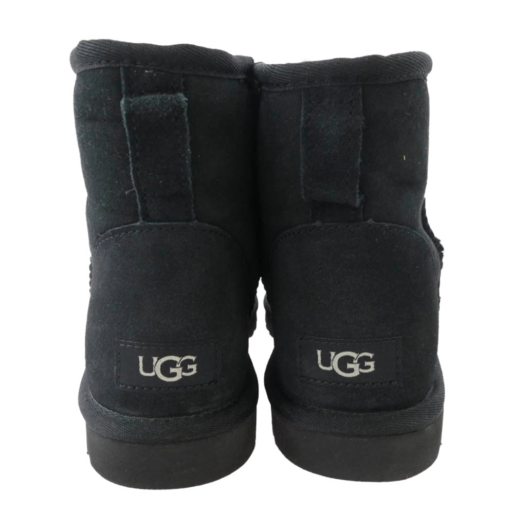UGG アグ 1002072 Classic Mini クラシック ミニ ムートン ブーツ ブラック系 25cm【極上美品】【中古】