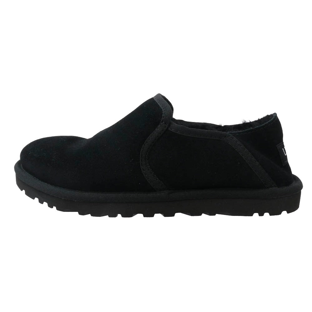 UGG アグ F27020D ASCOT アスコット ムートン スリッポン モカシン ブラック×ブラック ブラック系 25cm【美品】【中古】