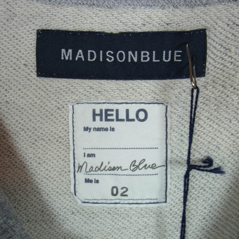 MADISON BLUE マディソンブルー MB224-7005 HELLO SWEAT L/S URAKE DYED スウェット トレーナー グレー系 02(M)【中古】
