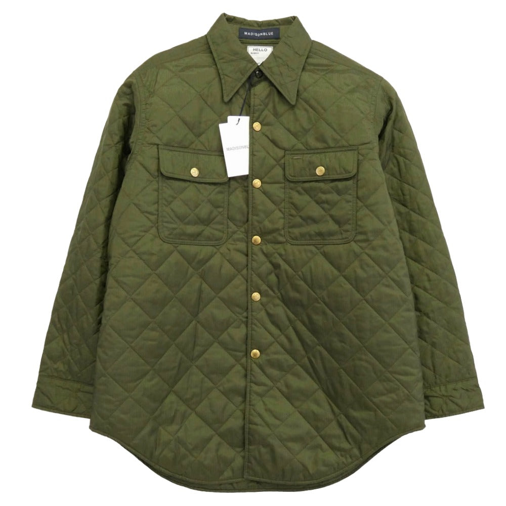 美品♡マディソンブルー ハンプトンシャツ 長袖 カーキ 00 MADISONBLUE