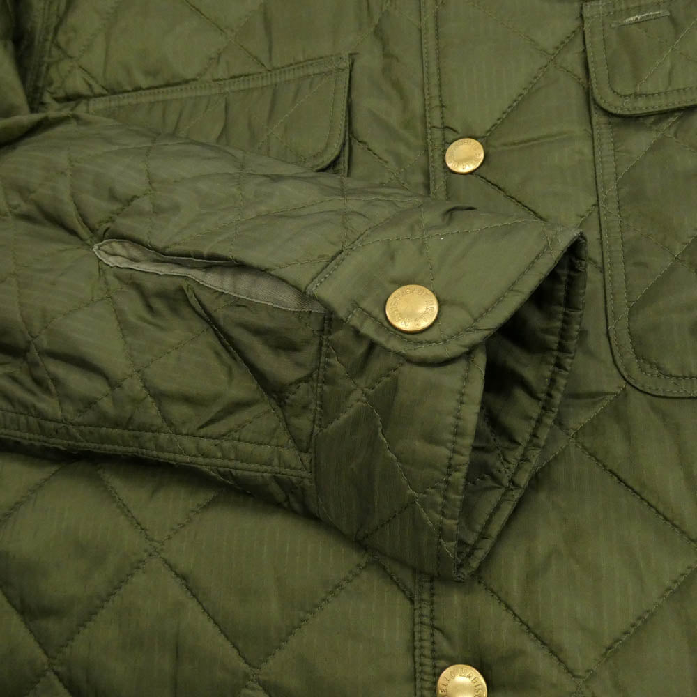 MADISON BLUE マディソンブルー MB204-5001 中綿 金ボタン キルティング シャツ ジャケット グリーン系 S【中古】