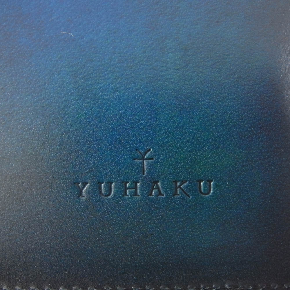 ユハク YTR341-36 LEATHER レザー パスポート ケース ネイビー系【極上美品】【中古】