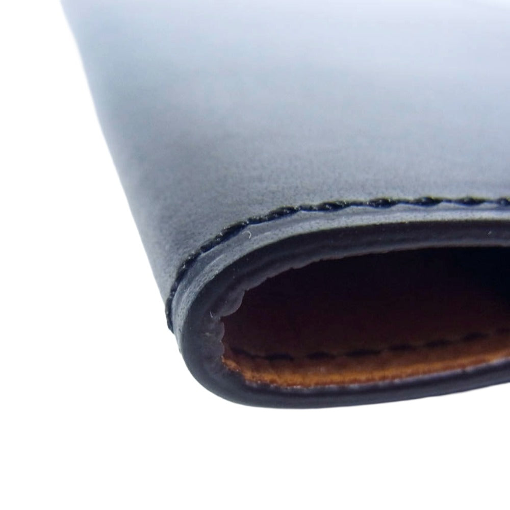 ユハク YTR341-36 LEATHER レザー パスポート ケース ネイビー系【極上美品】【中古】