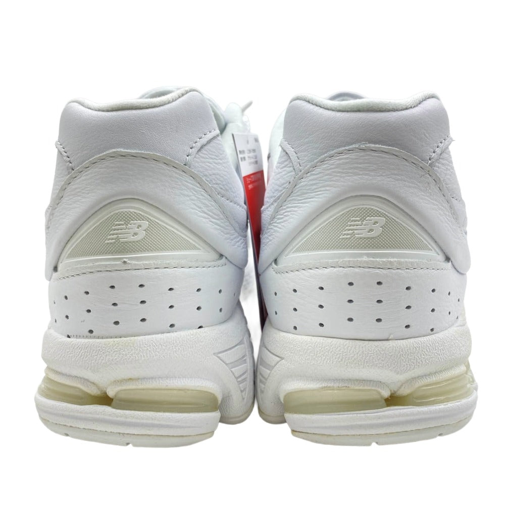 NEW BALANCE ニューバランス ML2002RI ホワイトレザー ローカット スニーカー ホワイト系 27cm【極上美品】【中古】