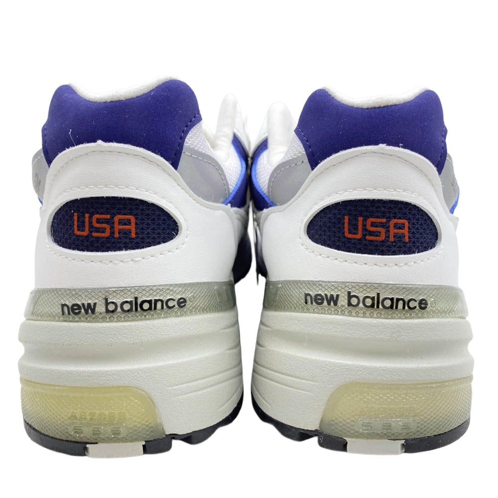 NEW BALANCE ニューバランス M992EC USA製 レザー メッシュ ローカット スニーカー 27.5cm【極上美品】【中古】