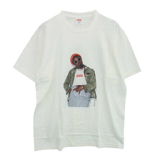 Supreme シュプリーム 22AW Andr? 3000 Tee アンドレ 3000 プリント クルーネック 半袖Tシャツ カットソー ホワイト系 L【新古品】【未使用】【中古】