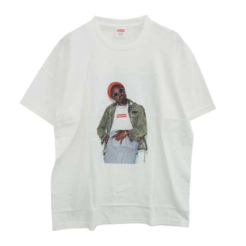 Supreme シュプリーム 22AW Andr? 3000 Tee アンドレ 3000 プリント クルーネック 半袖Tシャツ カットソー ホワイト系 L【新古品】【未使用】【中古】