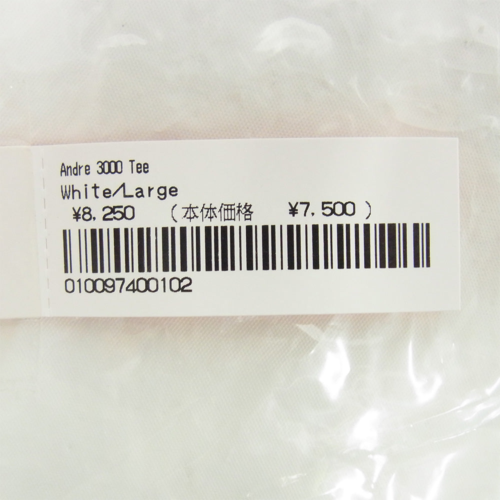 Supreme シュプリーム 22AW Andr? 3000 Tee アンドレ 3000 プリント クルーネック 半袖Tシャツ カットソー ホワイト系 L【新古品】【未使用】【中古】