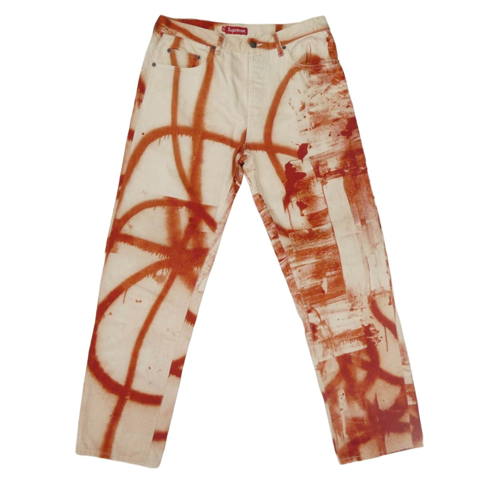 Supreme シュプリーム 21AW 21AW Christopher Wool Regular Jean クリストファー ウール レギュラージーンズ レッド系 32【中古】
