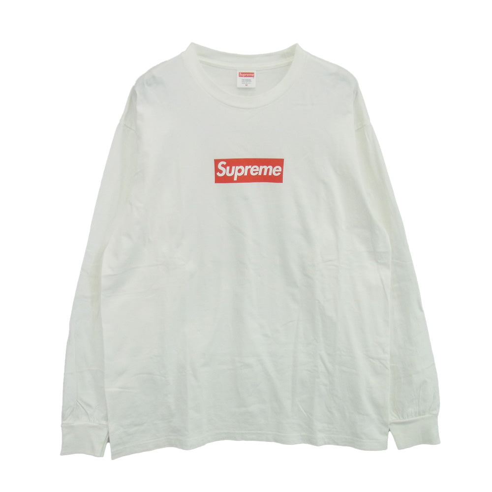 Supreme シュプリーム 20AW Box Logo L/S Tee ボックスロゴ 長袖Tシャツ ロンT ホワイト系 M【中古】