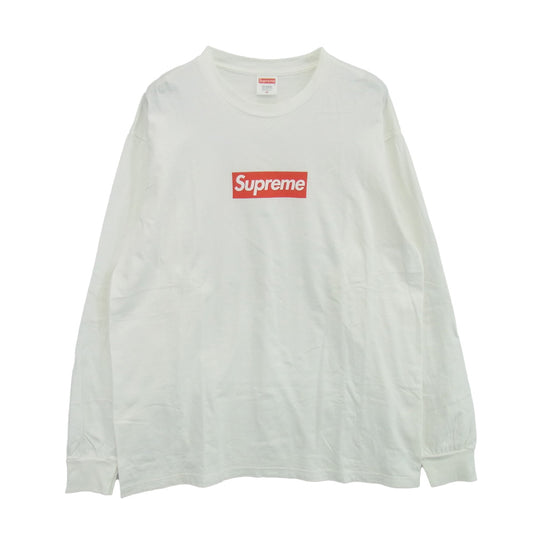 Supreme シュプリーム 20AW Box Logo L/S Tee ボックスロゴ 長袖Tシャツ ロンT ホワイト系 M【中古】