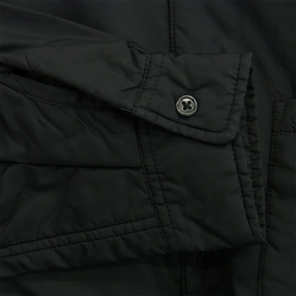 Supreme シュプリーム 22AW Nylon Filled Shirt ロゴ 刺繍ナイロン フィルド 長袖 シャツ ブラック系 L【中古】