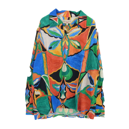 Supreme シュプリーム 21SS × Emilio Pucci L/S Shirt エミリオプッチ ロングスリーブ 長袖 シャツ マルチカラー系 L【新古品】【未使用】【中古】