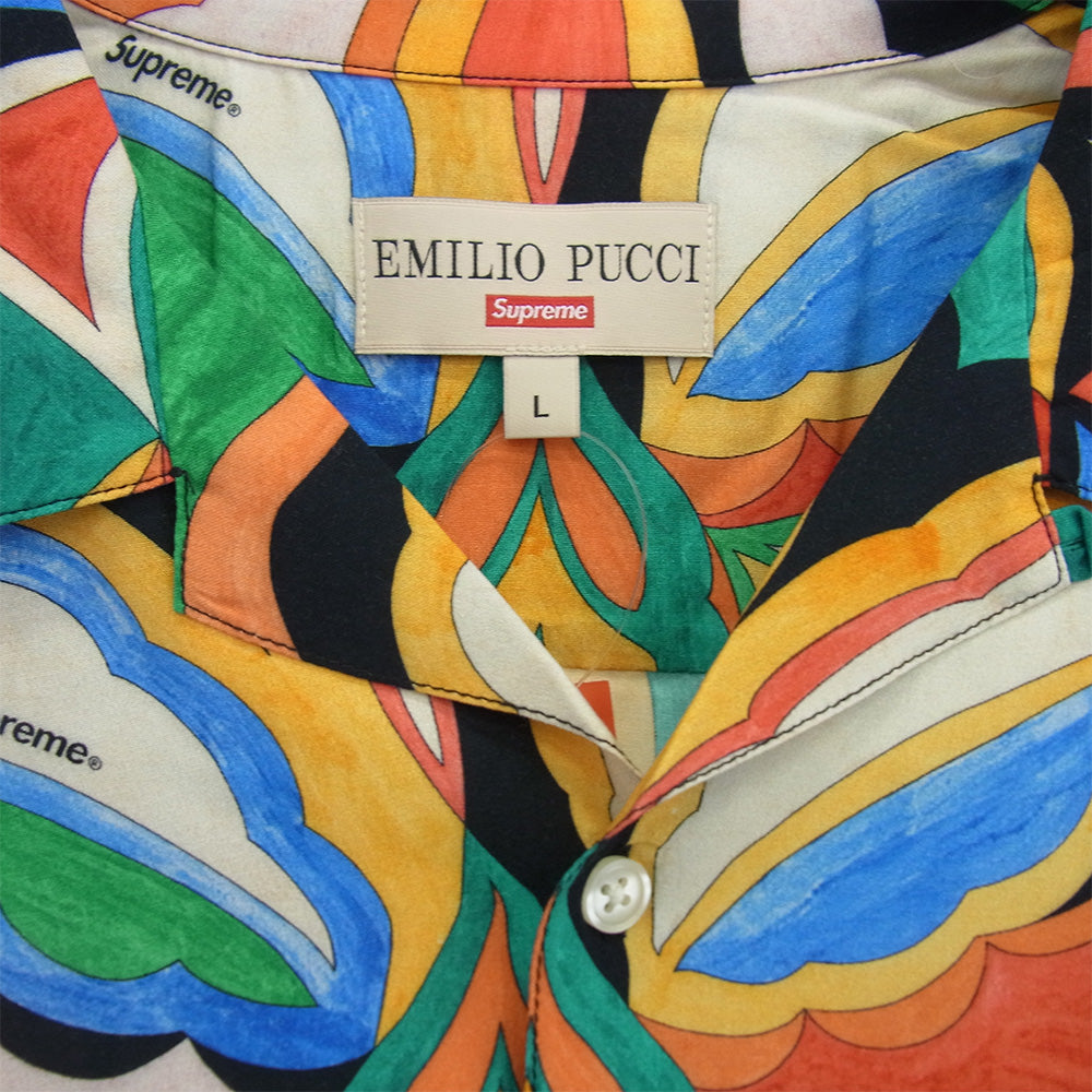 Supreme シュプリーム 21SS × Emilio Pucci L/S Shirt エミリオプッチ ロングスリーブ 長袖 シャツ マルチカラー系 L【新古品】【未使用】【中古】