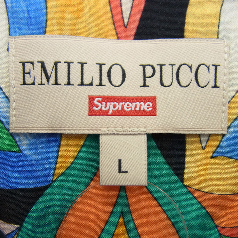 Supreme シュプリーム 21SS × Emilio Pucci L/S Shirt エミリオプッチ ロングスリーブ 長袖 シャツ マルチカラー系 L【新古品】【未使用】【中古】