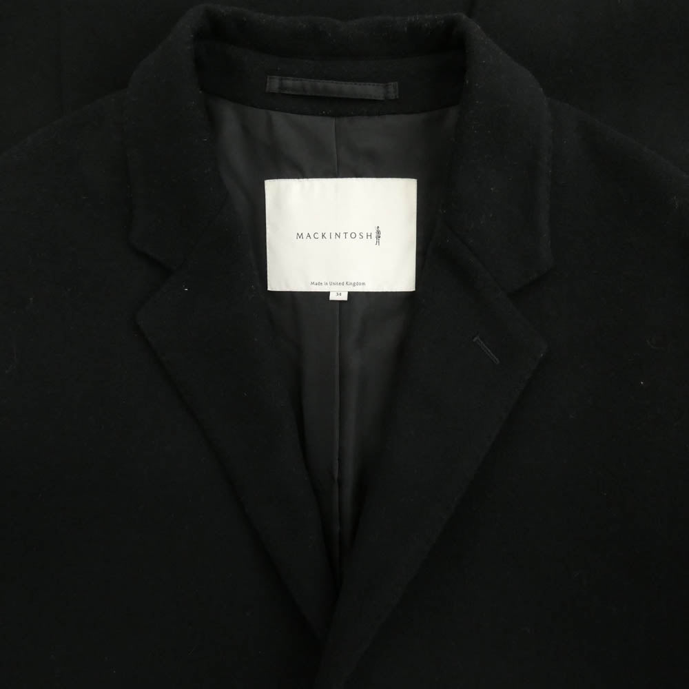 Mackintosh マッキントッシュ DU-3H 英国製 比翼 ウール チェスターコート ブラック系【中古】