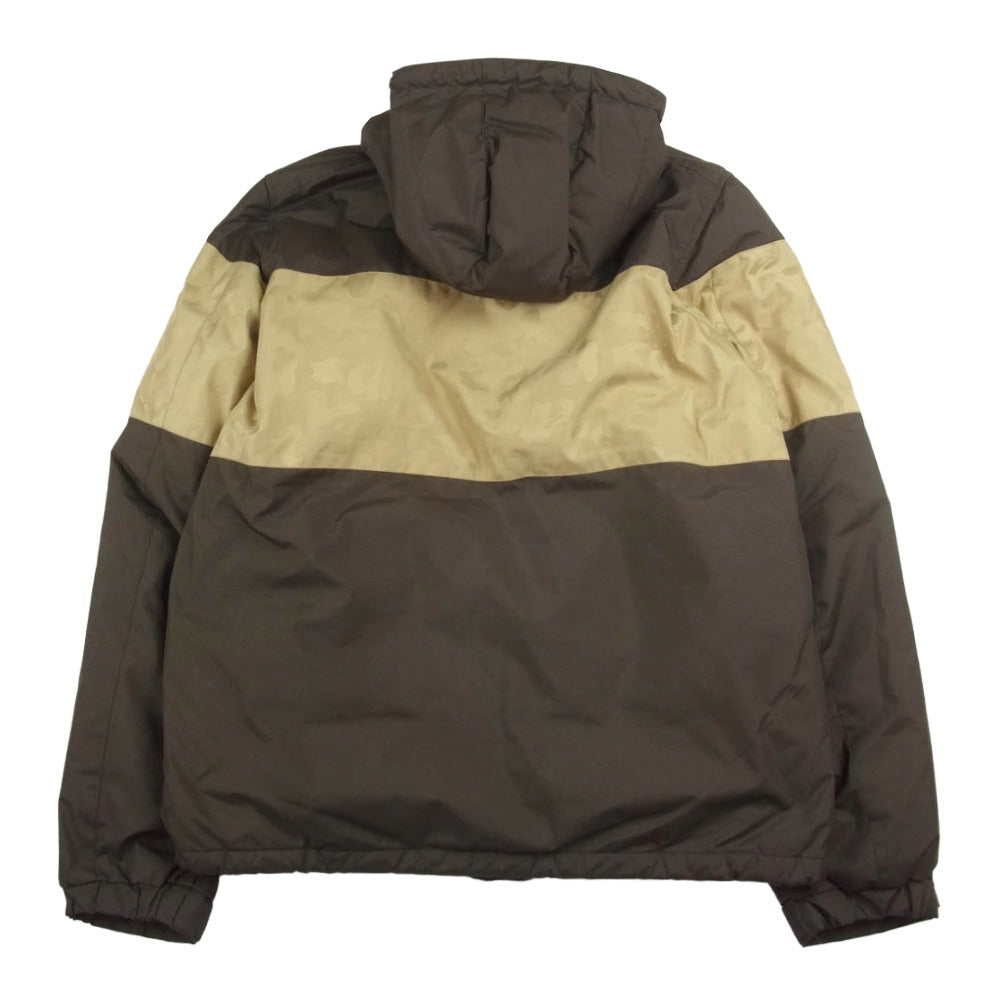 A BATHING APE アベイシングエイプ WINDS STOPPER 中綿 パウダーガード付 ジャガードカモ マウンテン ジャケット 猿迷彩 ブラウン系 ベージュ系 M【中古】