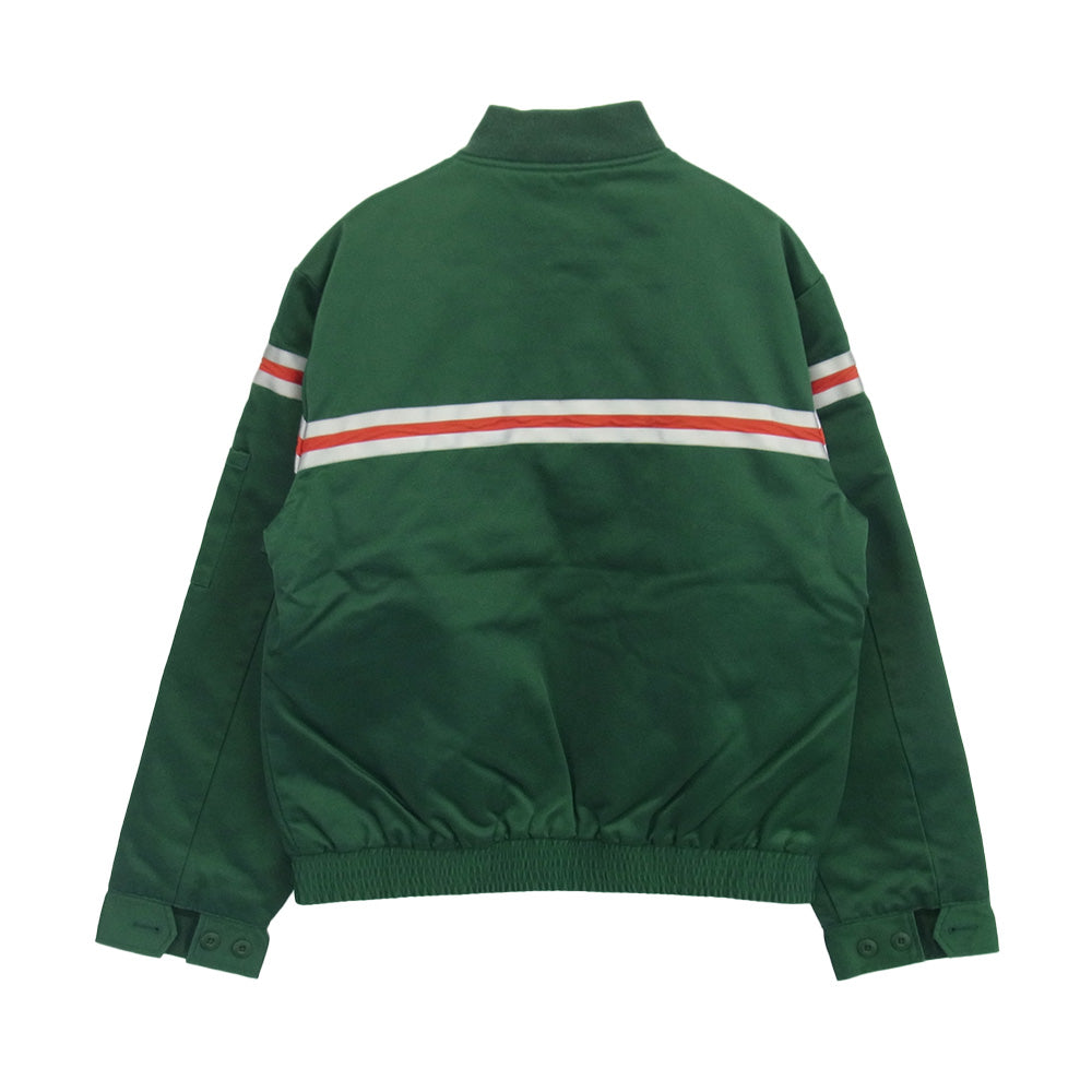 Supreme シュプリーム 18SS Reflective Stripe Work Jacket リフレクティブ ストライプ ワーク ジャケット グリーン系 M【中古】