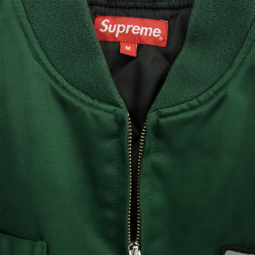 Supreme シュプリーム 18SS Reflective Stripe Work Jacket リフレクティブ ストライプ ワーク ジャケット グリーン系 M【中古】