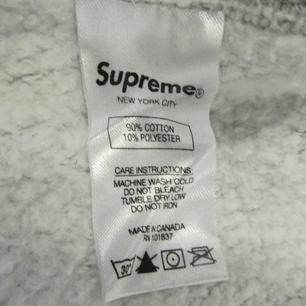 Supreme シュプリーム 21SS KAWS Chalk Logo HoodedSweatshirt カウズ チョークボックスロゴ プルオーバー スウェットパーカー フーディ グレー系 L【中古】