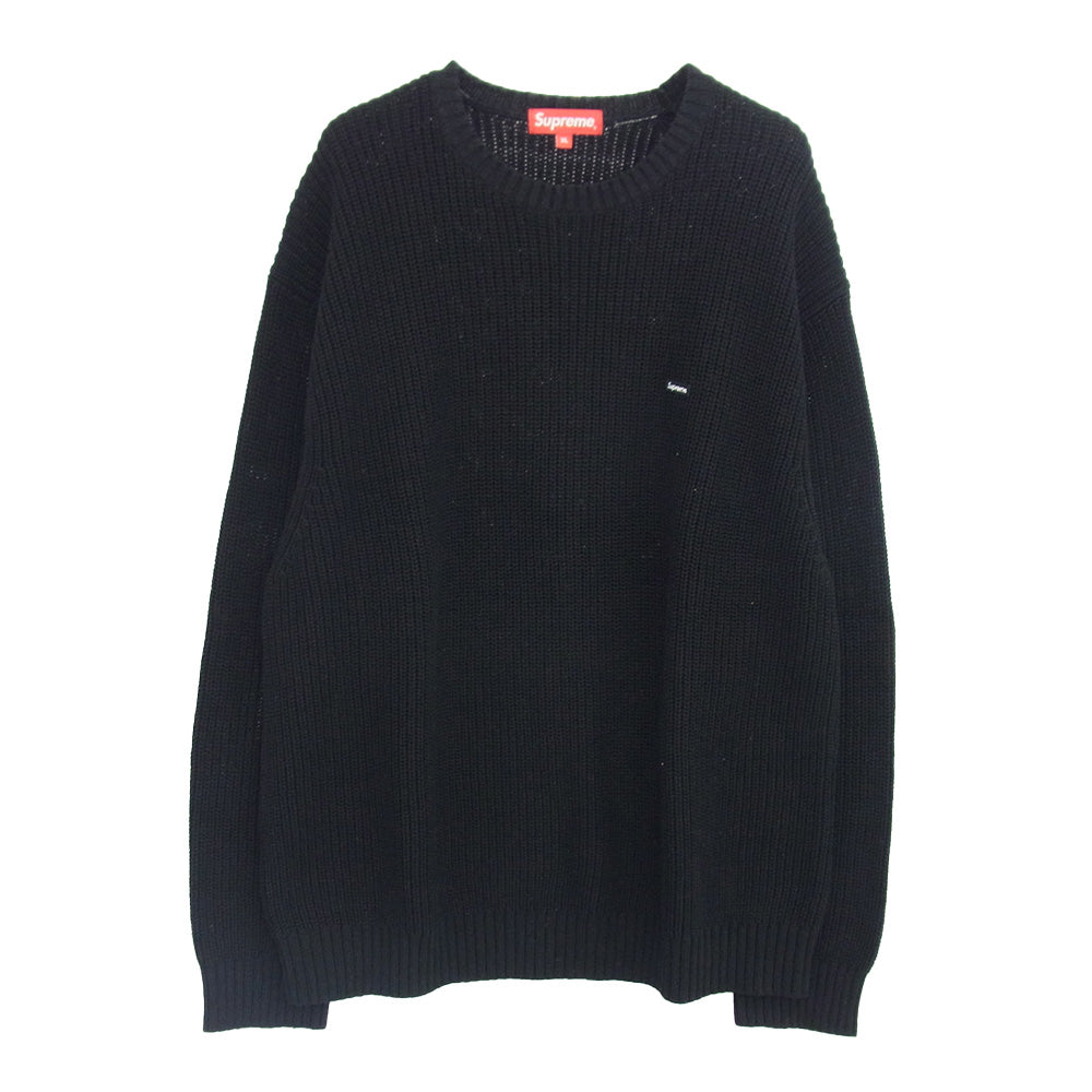 Supreme シュプリーム 21AW Small Box Ribbed Sweater スモールボックスロゴ ニット セーター ブラック系 XL【中古】
