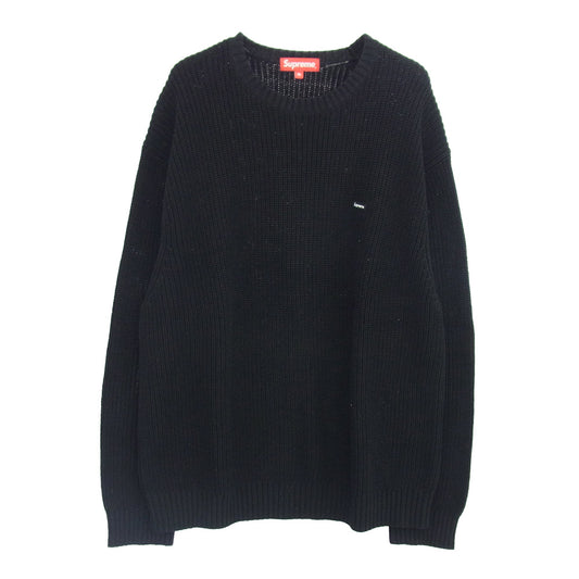 Supreme シュプリーム 21AW Small Box Ribbed Sweater スモールボックスロゴ ニット セーター ブラック系 XL【中古】