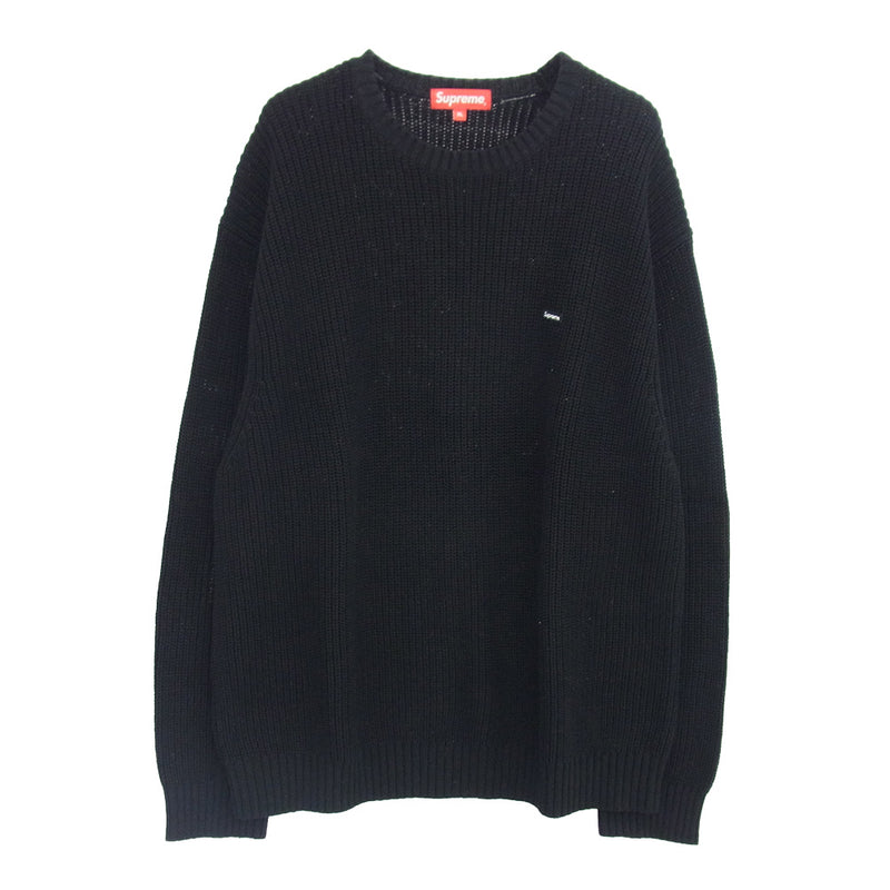 Supreme シュプリーム 21AW Small Box Ribbed Sweater スモールボックスロゴ ニット セーター ブラック系 XL【中古】